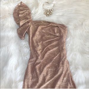 Rose Gold one sided dress